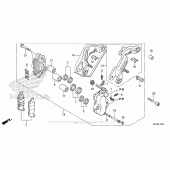 Схема узла: Левый-передний тормозной суппорт для Honda GL1800 Gold Wing