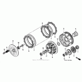 Схема узла: Сцепление для Honda XR400