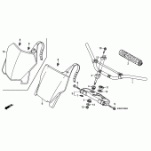 Схема вузла: Верхня траверса & Кліпон керма для Honda CRF250 CRF250R