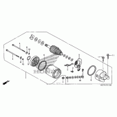 Схема узла: Стартер электрический для Honda FSC600 Silver Wing