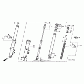 Схема вузла: Вилка передньої осі для Honda CBR600 CBR600F4i