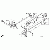 Схема вузла: Лапка гальма і Лапка перемикання для Honda VT600 Shadow VLX