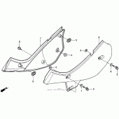 Схема вузла: Бічний обтічник для Honda XR650