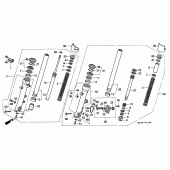 Схема узла: Вилка передней оси для Honda ST1100 Pan-European Police