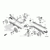 Схема узла: Цепь ГРМ & Натяжитель & Успокоитель для Honda GL1800 Gold Wing