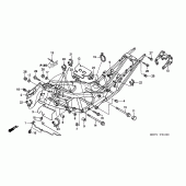 Схема вузла: Рама (XL1000V) для Honda XL1000V Varadero
