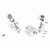 Схема узла: Коленчатый вал для Honda VT750 Shadow Spirit