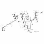 Схема вузла: Задній гальмівний циліндр для Honda XR400