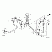 Схема узла: Задний тормозной цилиндр (CBF1000A/T/S) для Honda CBF1000