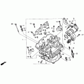 Схема вузла: Головка циліндра для Honda NX250