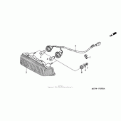 Схема узла: Задний фонарь (Стоп-сигнал) для Honda CB750 Nighthawk