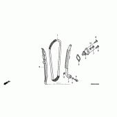 Схема вузла: Ланцюг ГРМ & Натяжник & Заспокоювач для Honda CRF250 CRF250R