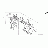 Схема узла: Задний тормозной суппорт для Honda XRV750 Africa Twin