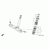 Схема вузла: Рульова траверса для Honda VT125 Shadow