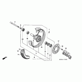 Схема вузла: Переднє колесо для Honda VT600 Shadow VLX Deluxe