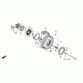 Схема узла: Заднее колесо (ST1100A) для Honda ST1100 Pan-European