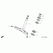 Схема узла: Рулевая траверса для Honda CBR1100XX Blackbird