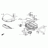 Схема узла: Воздушный фильтр 99-03 для Honda CBR1100XX Blackbird