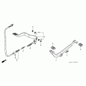 Схема вузла: Педаль (Лапка) (VT1100C2) для Honda VT1100 Shadow ACE