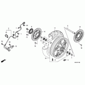 Схема узла: Передние колесо для Honda NSA700 DN-01