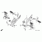 Схема вузла: Підніжки для Honda XL125 Varadero