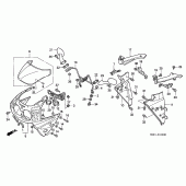 Схема вузла: Передній обтічник (1) для Honda CBR900RR CBR900RR Fireblade