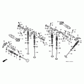 Схема узла: Распредвал и Клапан для Honda VT1100 Shadow