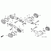 Схема вузла: Поворотники для Honda FMX650