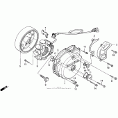 Схема вузла: Ліва кришка картера для Honda XR250