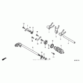 Схема узла: Копирный вал & Вилки & Вал переключения для Honda VTX1800