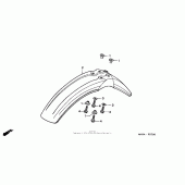 Схема вузла: Переднє крило для Honda XR650