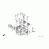 Схема вузла: Клапанна кришка для Honda NX650 Dominator