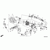 Схема вузла: Водяний насос для Honda VTX1300