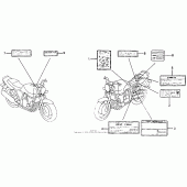 Схема узла: Информационные наклейки для Honda CB1000 CB1000F