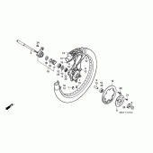 Схема вузла: Переднє колесо для Honda XL600 Transalp
