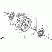 Схема узла: Переднее колесо 96-97 для Honda CBR900RR CBR919RR Fireblade
