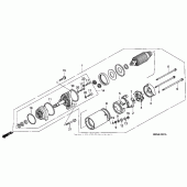 Схема узла: Starting motor 90-91 для Honda GL1500 Gold Wing Aspencade