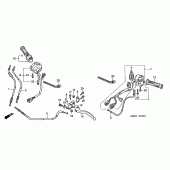 Схема узла: Ручка руля и Пульт управления рулевой и Тросики (CB600F22) для Honda CB600F Hornet S
