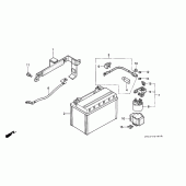 Схема вузла: Акумулятор для Honda NX650 Dominator