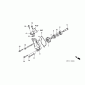 Схема вузла: Водяний насос для Honda CRF450 CRF450X
