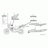 Схема вузла: Label read the manual (CB600F3 / 4/5/6) для Honda CB600F Hornet