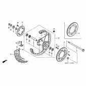 Схема вузла: Заднє колесо для Honda XR650