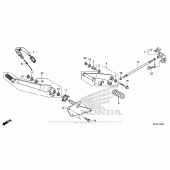 Схема вузла: Pedal (3) для Honda VT1300 Fury