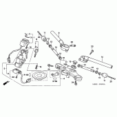 Схема узла: Верхняя траверса & Клипон руля для Honda VTR1000 Firestorm