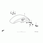 Схема узла: Переднее крыло для Honda VF750 Magna