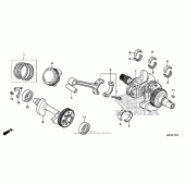 Схема вузла: Колінчастий вал & Поршень для Honda CTX700