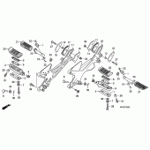 Схема вузла: Підніжки для Honda CBF1000