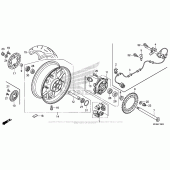 Схема вузла: Заднє колесо для Honda CBR1000 CBR1000RR Fireblade