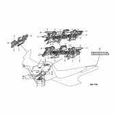 Схема вузла: Label read the manual (1) для Honda NX500 Dominator