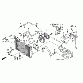 Схема узла: Радиатор для Honda CBR1100XX Blackbird